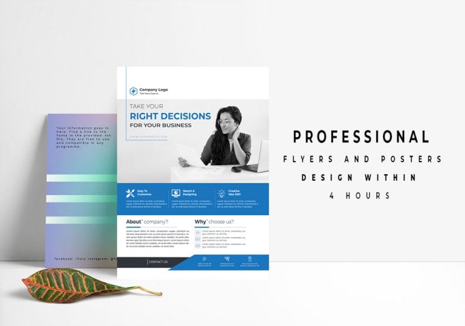 Gig Preview - Design professional flyer or poster for your business in just 4 hours