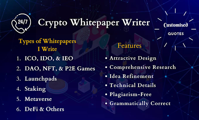 Gig Preview - Write crypto whitepaper for your meme coin ico, nft, metaverse, or any project