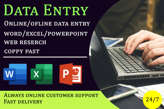 Gig Preview - Do data entry excel, word, fast copy paste and web research