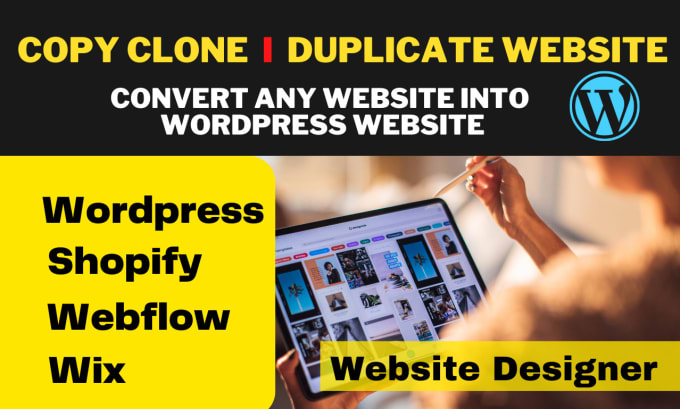 Gig Preview - Copy clone or duplicate website, design wordpress website