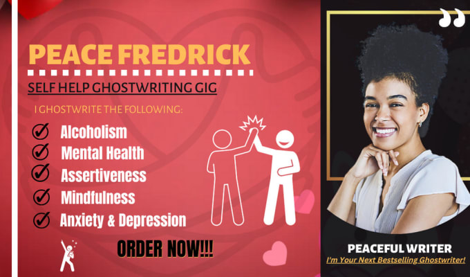 Gig Preview - Ghostwrite self help book, self help as an ebook writer and ghost writer