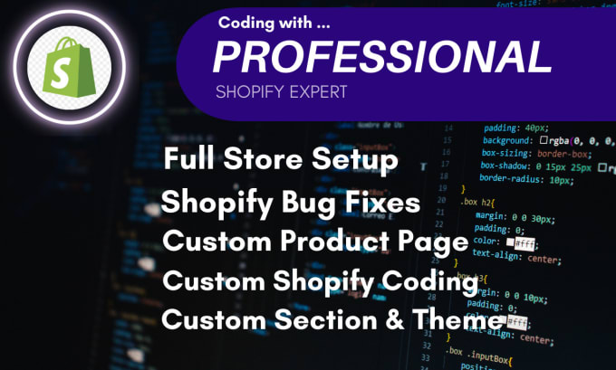 Gig Preview - Develop shopify custom coding, plugin , fix bug and errors