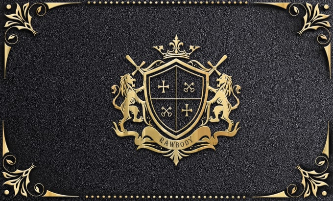 Gig Preview - Design luxury regal gothic heraldic family crest  logo