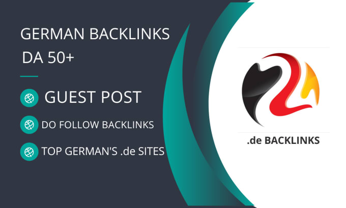 Gig Preview - Create german backlinks on authority german guest post sites