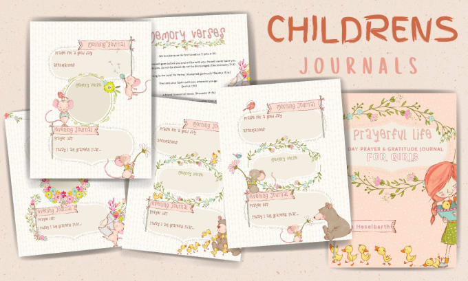 Gig Preview - Create a childrens printable journal from scratch