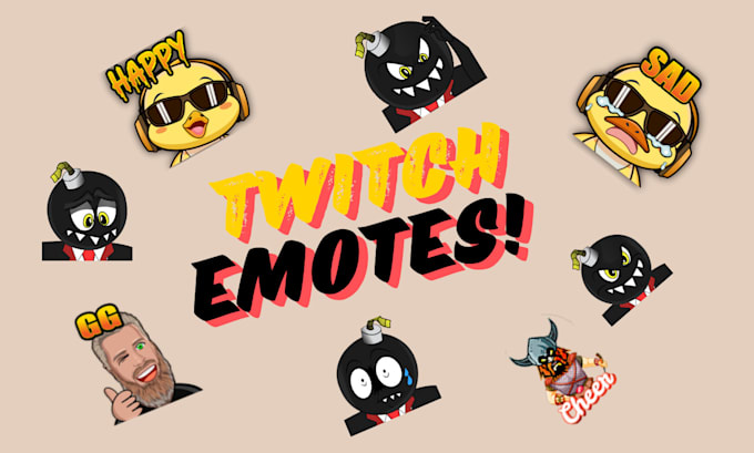 Gig Preview - Create amazing twitch emotes animated twitch emotes or sub badges