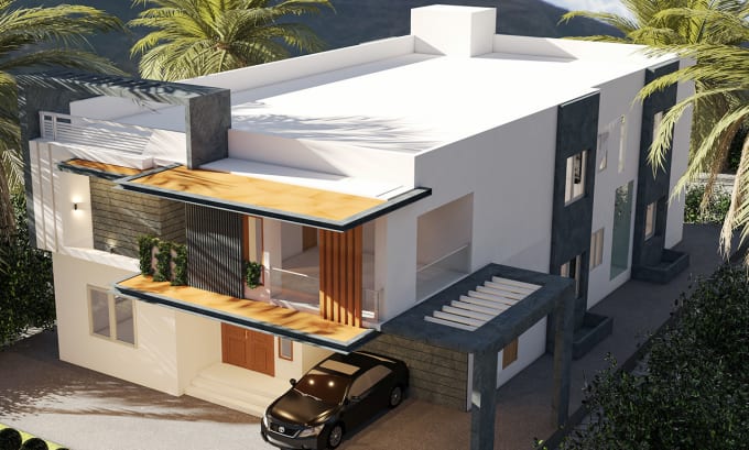 Gig Preview - Do prefect exterior design,3d modeling, realistic renders