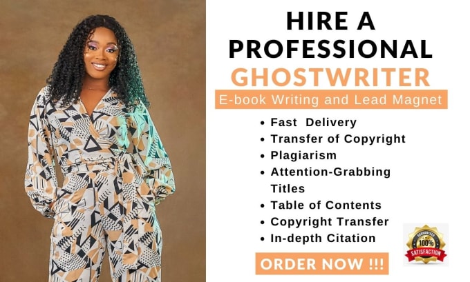 Gig Preview - Write professional ebook, ghost ebook and kindle ebook