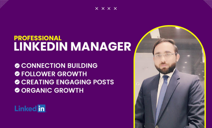 Gig Preview - Be your linkedin manager and grow connections organically