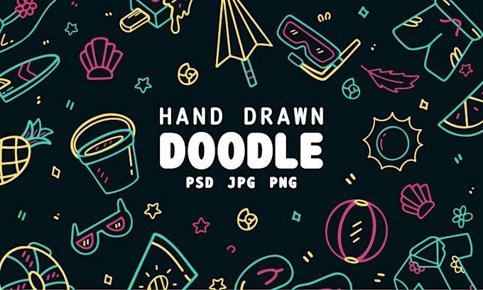 Gig Preview - Create doodle art with original digital hand drawing