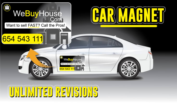 Gig Preview - Do car magnet ,window vinyl ,magnet sign, window decals wrap design