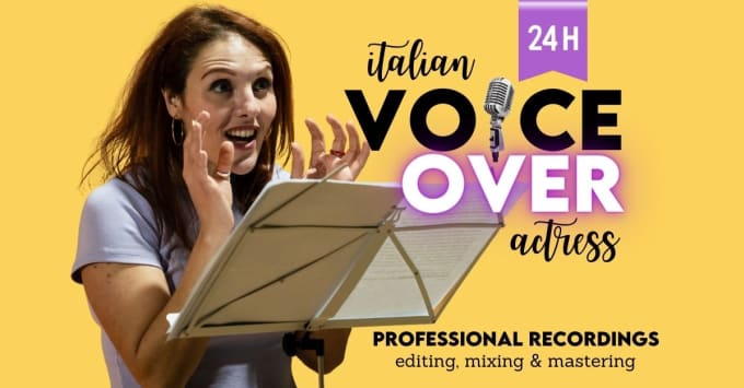 Gig Preview - Record a pro italian female voice over in 24h