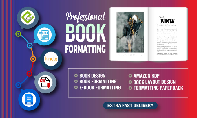 Gig Preview - Amazon KDP book formatting, ebook, paperback and kindle book formatting