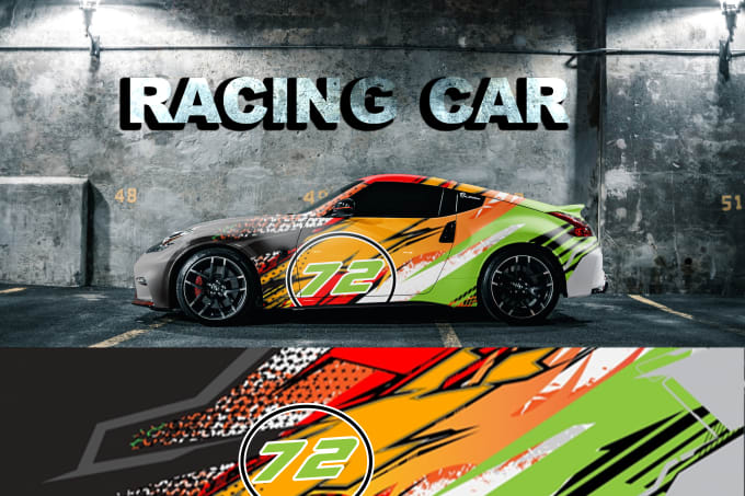 Gig Preview - Do racing car ,sport car ,gaming car ,livery car,  custom car wrap design