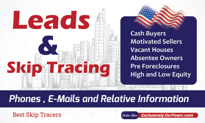 Gig Preview - Do real estate lead generation, skip tracing motivated sellers, cash buyers