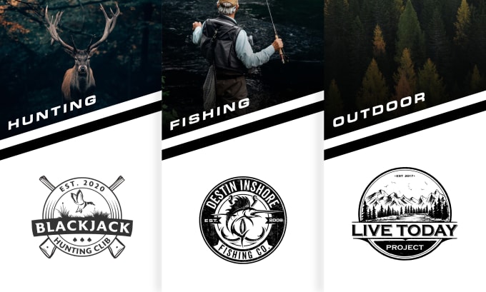 Gig Preview - Design hunting fishing outdoor and adventure logo