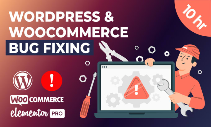 Gig Preview - Fix wordpress problems errors bug and woocommerce issues within 24 hr