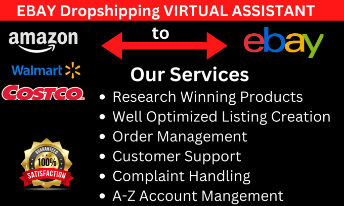 Gig Preview - Be your ebay virtual assistant, private label and dropshipping VA