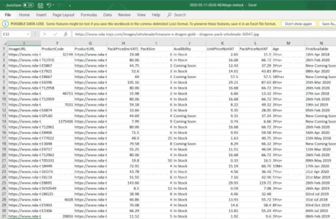 Gig Preview - Web scraping, data extraction