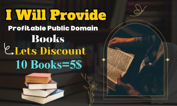 Gig Preview - Provide you public domain books for amazon kdp