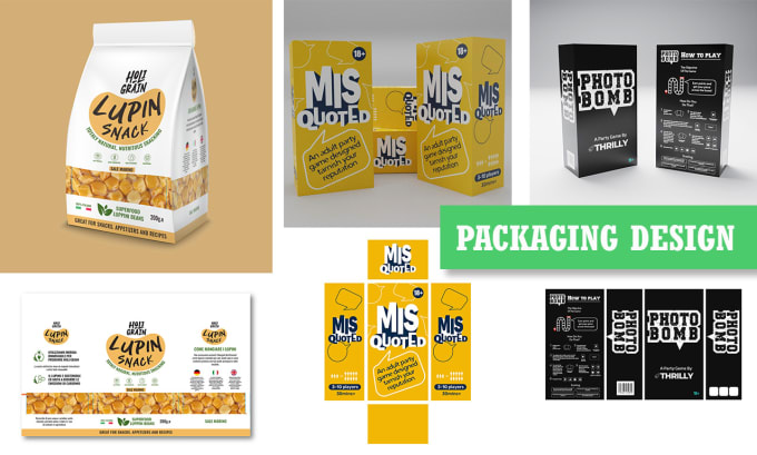 Gig Preview - Design box packaging your products