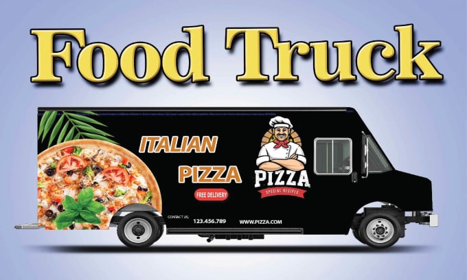 Gig Preview - Do a food truck wrap, business van wrap and gaming truck or trailer wrap