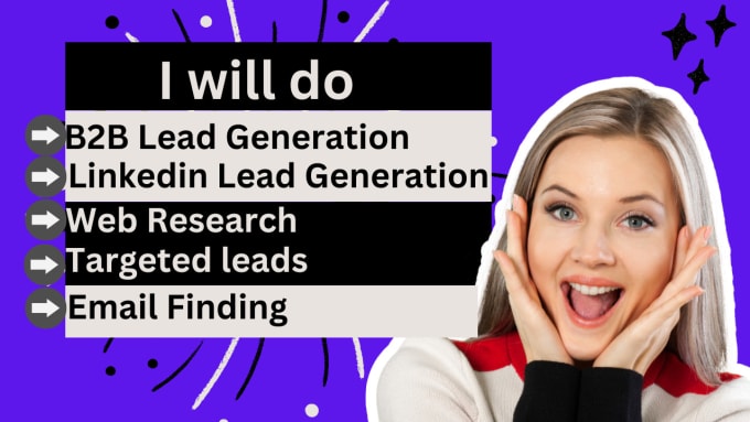 Gig Preview - Do highly targeted b2b linkedin lead generation, targeted email list building