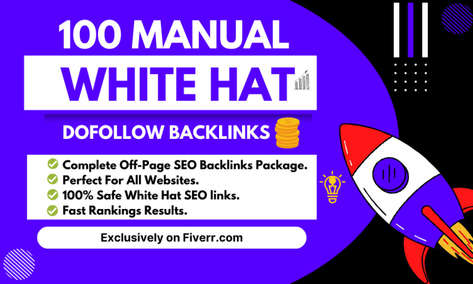 Gig Preview - 100 SEO backlinks manual link building white hat service for google top rankings