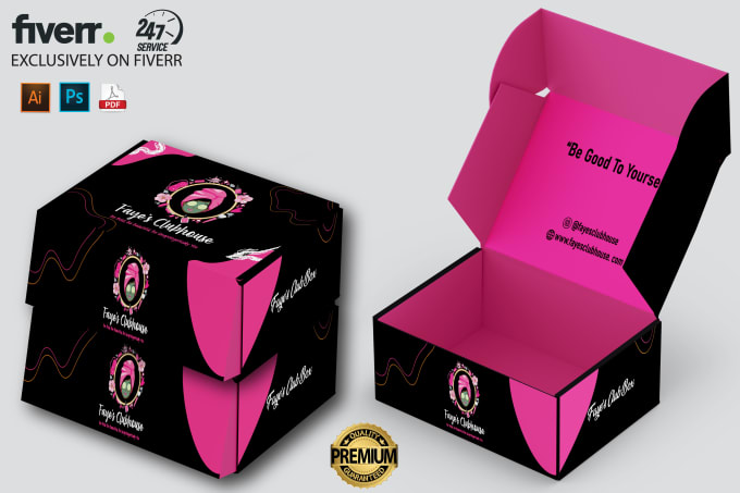 Gig Preview - Do product box design mailer box, subscription box, amazon packaging box design