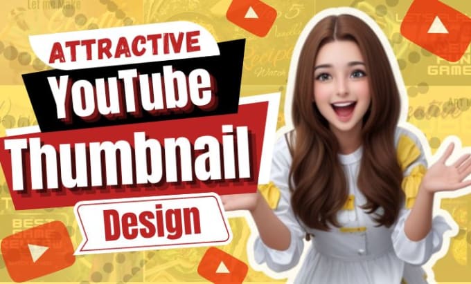 Gig Preview - Design attractive and stunning youtube thumbnail art