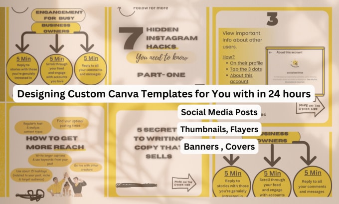 Gig Preview - Design canva templates for instagram post, facebook, linkedin, carousel