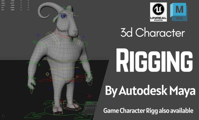 Gig Preview - Body rigg your 3d character within 24 hours