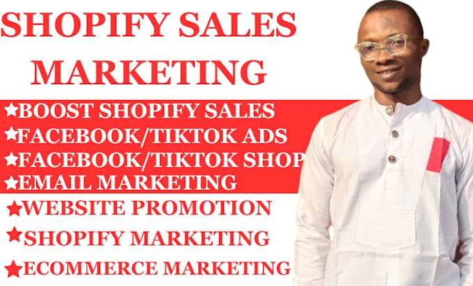 Gig Preview - Boost shopify sales marketing shopify store manager shopify sales promotion