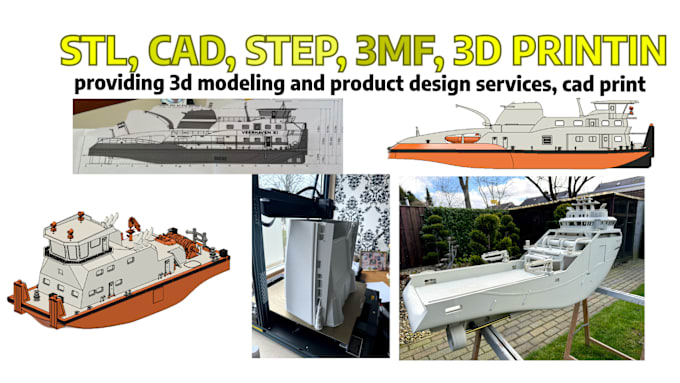 Gig Preview - Create 3d model for 3d printing, cnc, 3d cad, stl, step