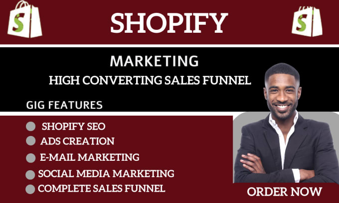 Gig Preview - Do shopify marketing dropshipping marketing shopify store promotion  shopify seo