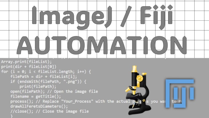 Gig Preview - Automate image processing tasks in imagej