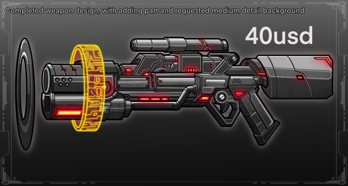 Gig Preview - Make weapon design for all purposes with my style artwork