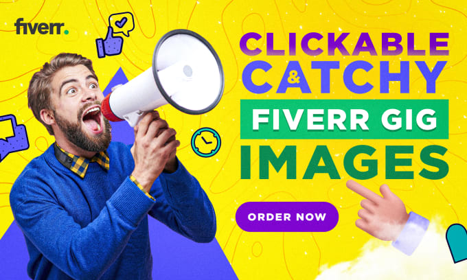 Gig Preview - Design a clickable catchy fiverr gig thumbnail image cover