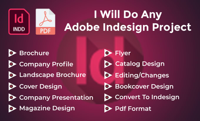 Gig Preview - Design flyer company profile landscape brochure magazine with adobe indesign