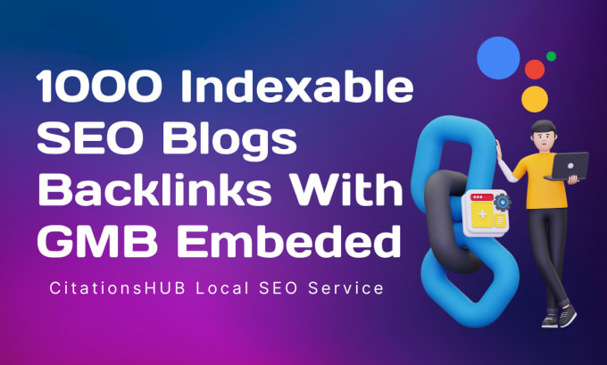 Gig Preview - Do 1000 high da dofollow SEO backlinks gmb embeded