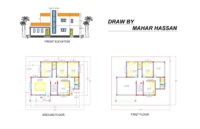 Gig Preview - Draw a 2d floor plan in autocad from pdf or hand sketch plan