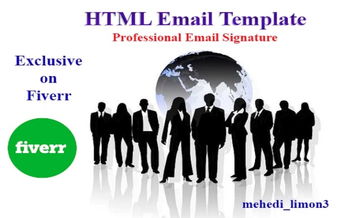 Gig Preview - Give HTML email signature with links USA UK australia canada