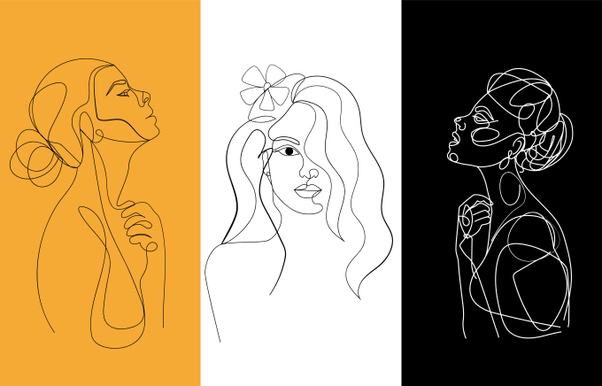 Gig Preview - Do one line art,minimalist line art illustration for t shirt