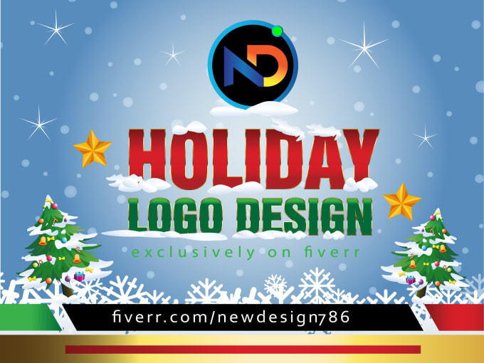 Gig Preview - Do a modern holiday and christmas logo design