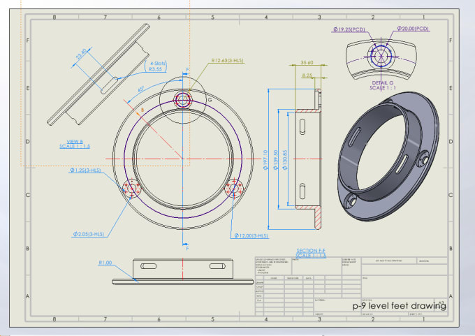 Gig Preview - Make 3d cad design and 2d mechanical drawing drafting blue prints product design