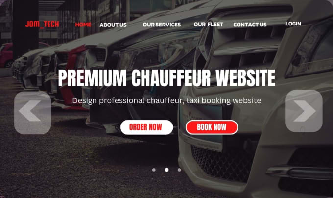 Gig Preview - Design chauffeur website, limousine website, taxi booking website