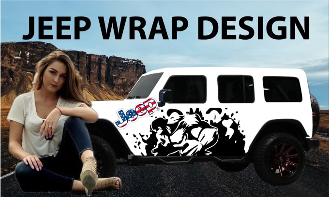 Gig Preview - Design jeep wraps, truck wrap design custom 4x4 jeep wraps, vehicle wrap