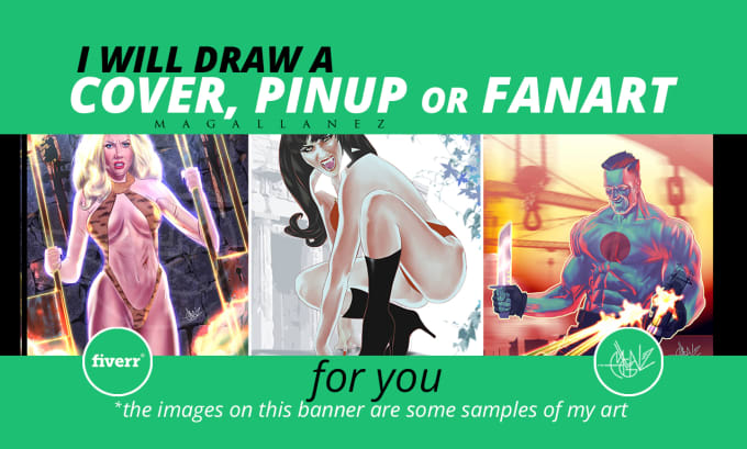 Gig Preview - Draw a profesional comic cover, fanart or pinup for you