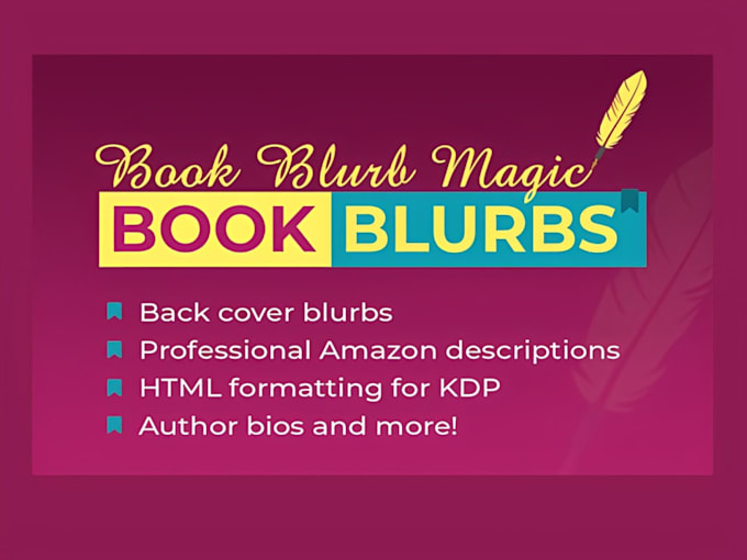 Gig Preview - Write SEO optimized book description, cover blurb, or author bio