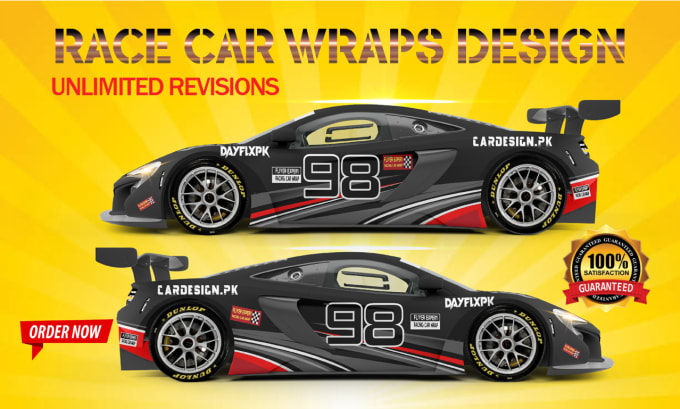 Gig Preview - Create professional sports car wrap, racing car wraps design